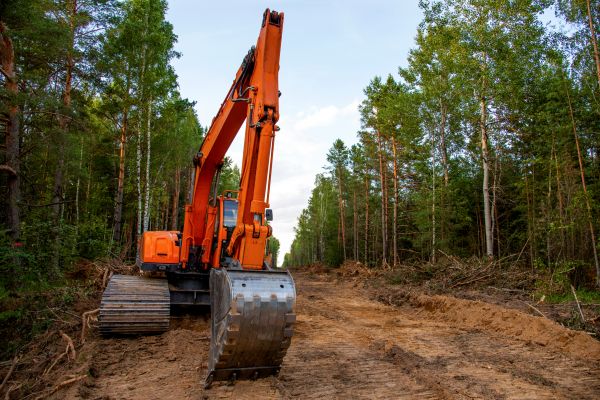 Backhoe Land Clearing in Goshen